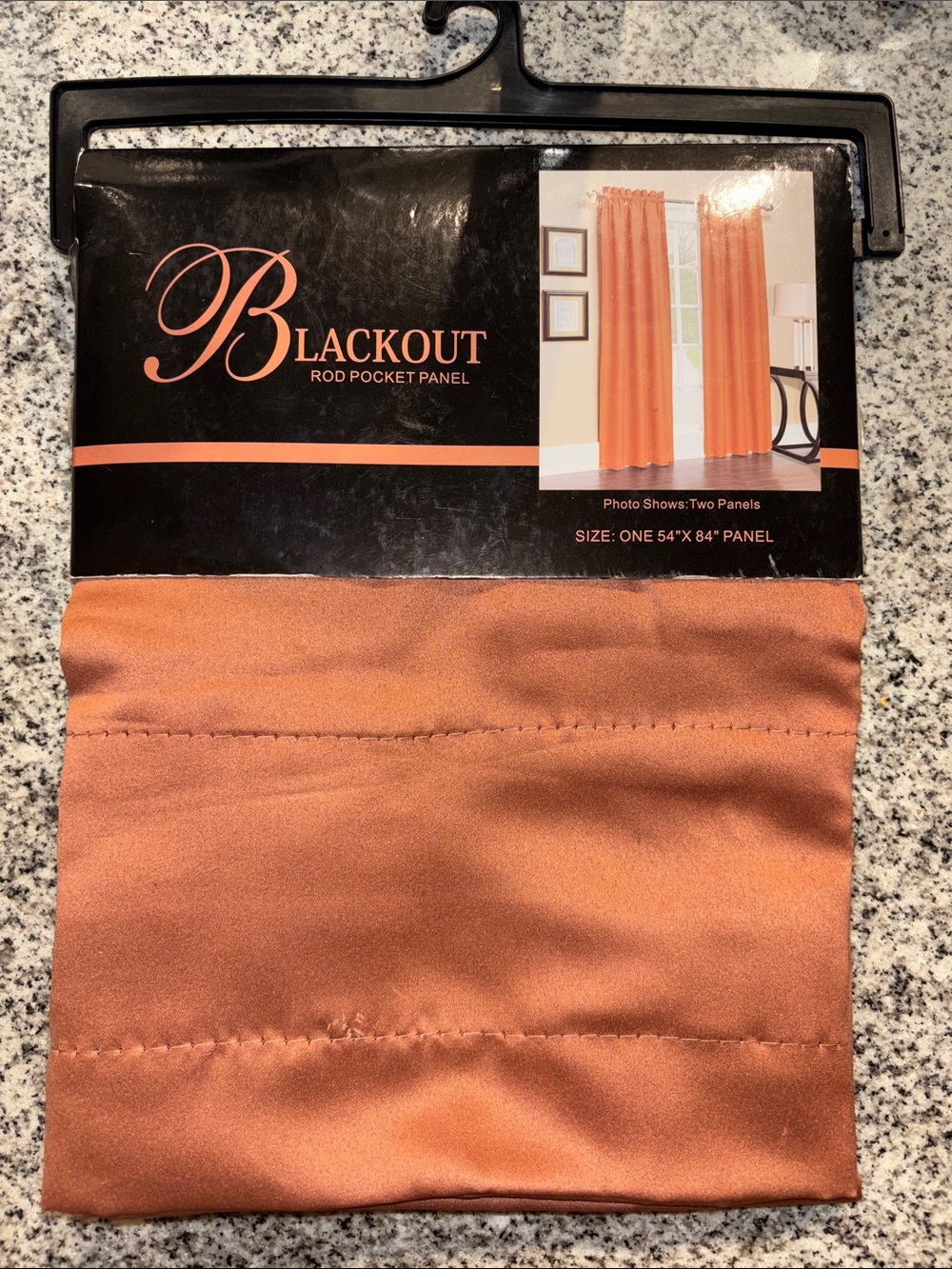 Blackout Rod Pocket Curtain Panel - Color: Rustic Burnt Orange